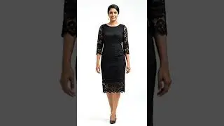 Elegant Black Lace Dress &ndash; Fashion Walk Style Inspiration #aiart #fashion #cinematic #shorts