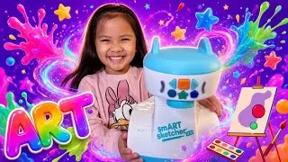 Эта игрушка для рисования делает искусство ЛЕГКИМ! 🎨 Ева делает обзор проектора smART Sketcher