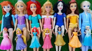 Disney Princesses vs Kuromi & Hello Kitty bag unboxing Satisfying ASMR DIY doll dress Miniature 
