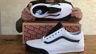Van Old Skool Color Block ( Black / True White ) Unboxing + On Feet