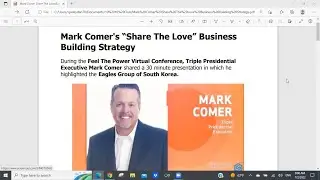 Synergy Worldwide &ndash;  Mark Comer Share The Love Marketing Strategy