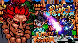 MIGHTY STREET FIGHTER (SF2 NES EDITION) - PC LONGPLAY - AKUMA PLAYTHROUGH (NO DEATH RUN)