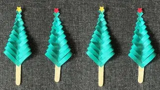 Paper Christmas Tree | How To Make A Paper Christmas Tree DIY Tutorial | Christmas Day Craft