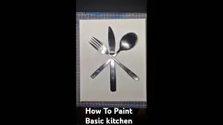 Simple kitchen art inspired by kitchen utensils. #painting  #Arts #kitchen