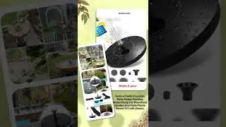 Verilux Plastic Fountain Solar Power Floating Water Pump For Pool Pond Garden And Patio Plants Ro...