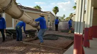 Pouring  Concrete on Desert Wind Lane