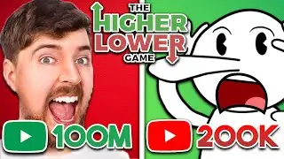 HIGHER OR LOWER but it's YouTube Subscribers...