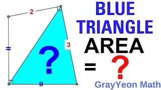 Find the area of the blue triangle #mathpuzzles #importantgeometryskillsexplained #geometryskills