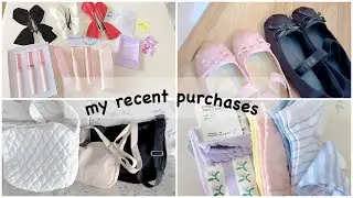 mini haul🩰🎀 my recent purchases | liptints, ballet flats, bags, accessories