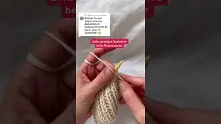 Links geneigte Abnahmen im Patentmuster - Tutorial