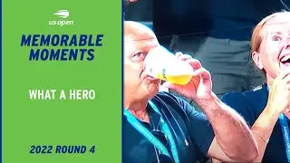 Fan Chugs Beer! | 2022 US Open
