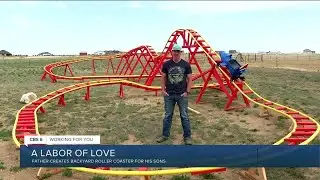 Dad builds backyard roller coaster for sons: 'It's really rewarding'