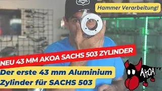 Zylinder AKOA Sachs 503 💪🏼 &Oslash; 43mm, Aluminium &laquo;Power Edition&raquo;🔥