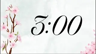 3 Minute Spring Cherry Blossom Timer with Alarm (Fun Koto Tones at End)