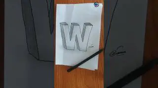 #3dart #howto #draw #3dletterdrawing 3D LETTER W