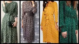 Unique designer most trending Polka dot printed skater & maxi dresses ideas 2021
