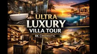 Luxury Modern Villa Tour 8K | Cinematic Architecture, Infinity Pool & Spa Bathroom