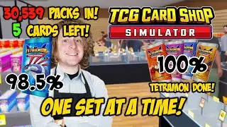30k packs in, 5 cards left! Master Set challenge on TCG Card Shop Sim, we're up to Destiny!