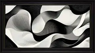 Swirling Black Ribbon Abstract Modern Wallpaper: 4K Frame TV Art Screensaver
