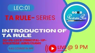 LEC 1 II TA RULES II INTRODUCTION