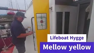 Lifeboat conversion Ep. 42 : First bits of yellow paint going on.