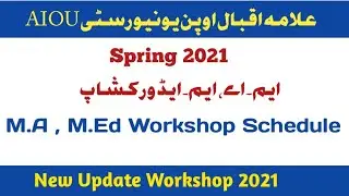 Workshop Schedule M.A / M.Ed | Aiou Workshops 2021 | Intellectual Amna