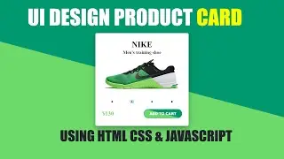 JS Creative Product Card UI Design | E-commerce Card Using Pure JavaScript NO Jquery 