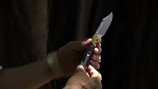 CJRB Bowie Pyrite J1942SJ &ndash; Elegant Slip Joint Folding Knife in AR-RPM9 Steel