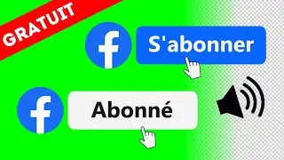Abonne Toi Facebook fond vert, transparent