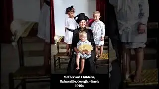 Mother & Children | Gainesville GA, Early 1900s | Nathan C. White Glass Negative