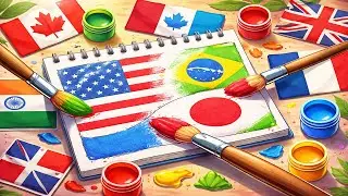 World Flags: Color Puzzle | Fun Flag Painting & Memory Challenge Game - 28