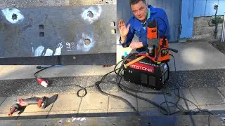 Plasmaleikkuri ja Magneettipora kovan lanaterän kimpussa | Reikä !