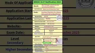 SLST 2025 Total Vacancy। WBSLST 2025। step by step form fill up।SSC SLST new notification।#ssc#slst