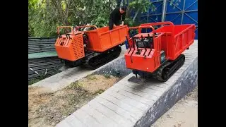 hot sale crawler tractor 0.8ton 1.5ton power barrow mini track dumper from China