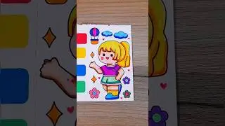 coloring cute girl