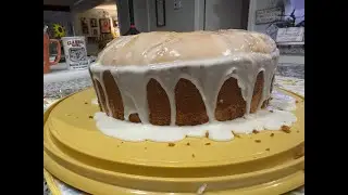 Homemade lemon glazed buttermilk sour  cream pound cake( so good!!!!!