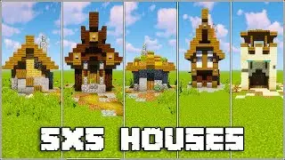 5 Minecraft 5x5 Houses [Tutorial]