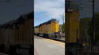 Union Pacifc LSF51 heads southbound towards Redwood City light power long hood forward #train