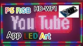 Test Panel P5 RGB Controller Huidu HD-WF1. App LedArt
