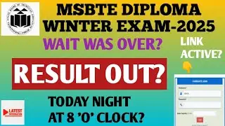 MSBTE DIPLOMA WINTER EXAM-2025 RESULT OUT?MSBTE WINTER EXAM RESULT OUT?WHEN WILL MSBTE RESULT OUT?
