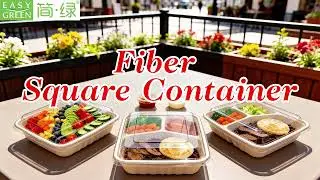 Easy Green Fiber Square Container
