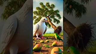 &ldquo;The pigeon and the parrot were eating mangoes 😊#trending #youtubeshorts #viralvideo @MrBeast