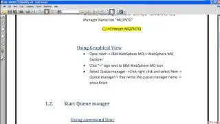 1 Create Start Queue manager