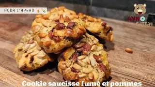🍪 Cookies Salés aux Saucisses Fumées et Pommes | Recette Apéro Gourmande et Originale ! 🧀