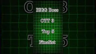 BIGG Boss OTT 3 top 5 finalist list#subscribe #biggbossott3 #sanamakbul #shorts