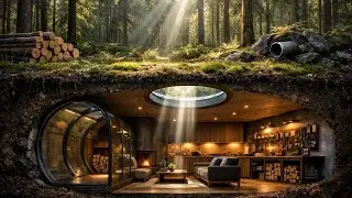 This Man Built a SECRET FAIRYTALE House Underground &ndash; Building a house in the forest (ASMR)