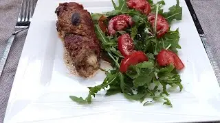 Veau fa&ccedil;on saltimbocca &agrave; la bresaola, caviar d'aubergines et mozzarella | Recette gourmande