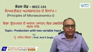 Production with Two Variable Inputs