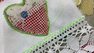Come applicare un pizzo  e un intarsio di stoffa a macchina  Il baule della nonna.
