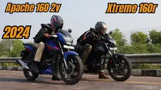 TVS Apache 160 2V vs Hero Xtreme 160r Drag Race
